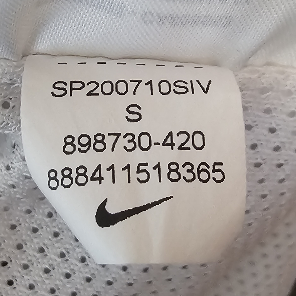 Nike Windbreaker Jacket Small Navy Gray White Hooded Full Zip Jacket - Picture 8 of 8